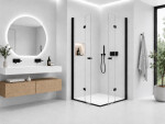 CERANO - Sprchový kout Volpe Duo L/P - 6 mm - černá matná, transparentní sklo - 120x60x190 - zalamovací CER-669577