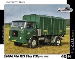 RETRO-AUTA Puzzle TRUCK č.4 Škoda 706 MTS 24ch VLH (1968-1988)