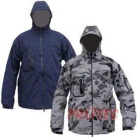 Bunda SOFTSHELL R130, zimní s kapucí, navy XL navy
