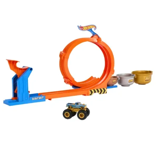 MATTEL Hot Wheels Monster Trucks dráha se smyčkou a Bigfootem