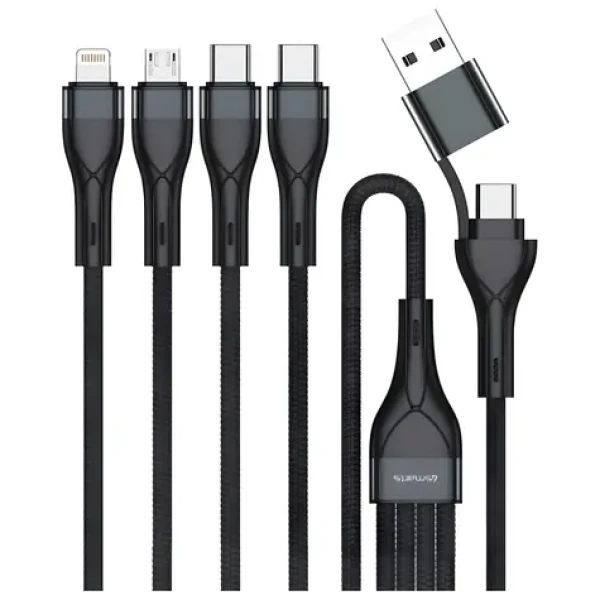 4smarts Nabíjecí kabel 4v1 černá / USB kabel / USB-A + USB-C - Lightning + microUSB + USB-C / 1,2 m (541023)