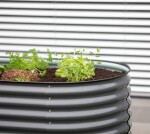 Kovový vyvýšený záhon – Grow Faster (d. 160 cm x š. 80 cm x v. 82 cm), černá