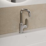 KLUDI - X1 Umyvadlová baterie s výpustí, s otočným výtokem, chrom 320270575