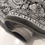 DumDekorace Exkluzivní oválný koberec v nadčasové šedé barvě Šířka: 200 cm | Délka: 300 cm