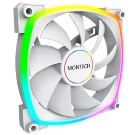 Montech AX140 PWM ARGB bílá / 140mm / 27.9 dB @ 1600 RPM / 90.5 CFM / 4-Pin PWM + 3-Pin (AX140W)