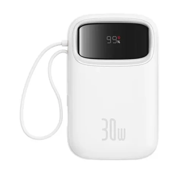 Baseus Qpow2 10000mAh 30W s kabelem USB-C bílá / Powerbanka / 3xUSB-C / 1xUSB-A (P10055008213-00)