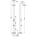TRES zahradní sprchový sloup z nerezové oceli Stainless steel 13499504 TG 13499504