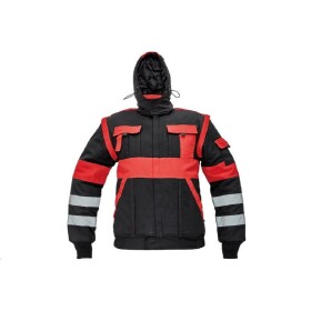 Montérková bunda MAX REFLEX WINTER pánská zimní černo-červená 62 černo-červená