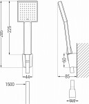 MEXEN/S - Cetus R45 vanová baterie s příslušenstvím, černá 74433R45-70