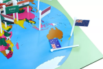 Moyo Montessori Moyo Montessori Svět - mapa s vlajkami (na stojánku)