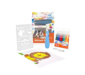 Peach Airbrush Set - PO150 / Sada foukací fixy + šablona (00511035)