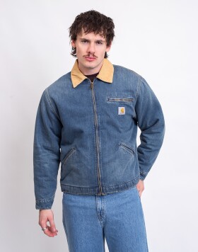Carhartt WIP OG Detroit Jacket Blue/Dusty H Brown old used wash M