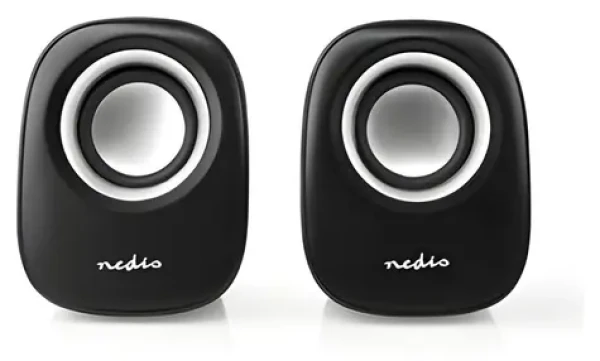 Nedis PC reproduktor 2.0 / Reproduktor / 12 W / USB napájení / 3.5 mm jack (CSPR10020BK)