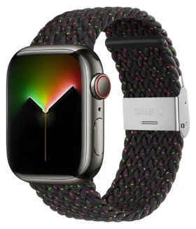 Devia Deluxe Sport 4 černá / Řemínek pro Apple Watch 44/45/46mm / Nylonový / Nastavitelný (6938595381751)