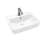 VILLEROY & BOCH - O.novo Umyvadlo 55x46 cm, s přepadem, otvor pro baterii, CeramicPlus, alpská bílá 4A4155R1