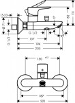 HANSGROHE - Talis E Vanová baterie, chrom 71740000