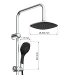 Eisl - Sprchový set bez baterie SHOWER DREAM, chrom/černá DXLD60088CS DXLD60088CS