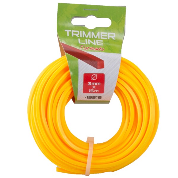 Struna žací, 3,0mm, čtverec, 15m, ROSA