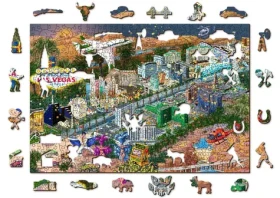 WOODEN CITY Dřevěné puzzle Vítejte v Las Vegas 2v1