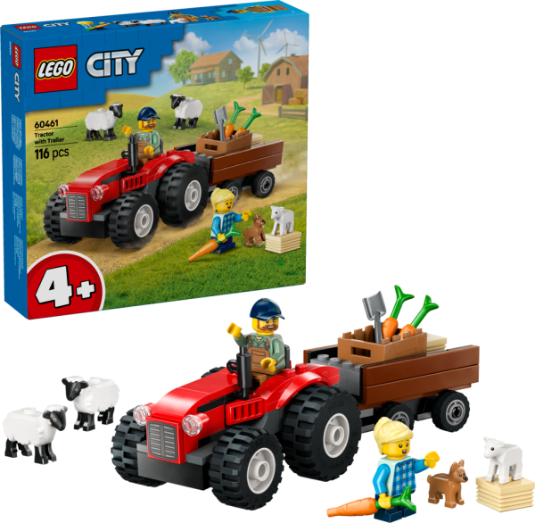 LEGO® City 60461 Červený traktor s přívěsem a ovcemi - LEGO® City