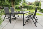 KETTLER CUBIC / KETTALUX jídelní hliníkový stůl 160x90 cm - antracit / antracit