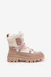 Boty S Kožíškem Typu Beránek Béžové Merilana 40