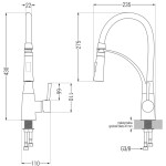 MEXEN/S - Kevin granitový dřez s odkapávačem včetně baterie Aster, černá/stříbrná metalik 6517-73-73450-07