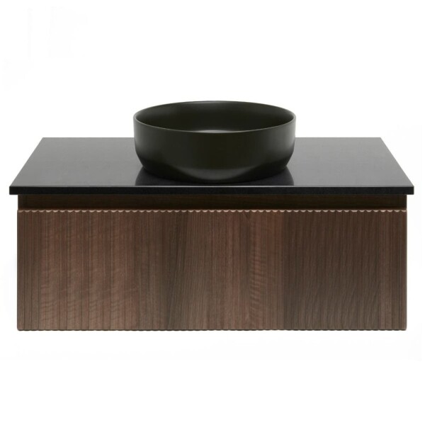 Koupelnová skříňka s žulovou deskou SAT Evolution 98x30x44,8 cm ořech mat SATEVO100NAZ SATEVO100NAZ