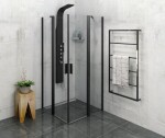 SAPHO - SKA nástěnný sušák ručníků 600x1150x100, černá mat SKA502