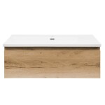 Koupelnová skříňka s umyvadlem SAT B-WAY 99x30x45 cm dub mat BWAY100OAKU1 BWAY100OAKU1