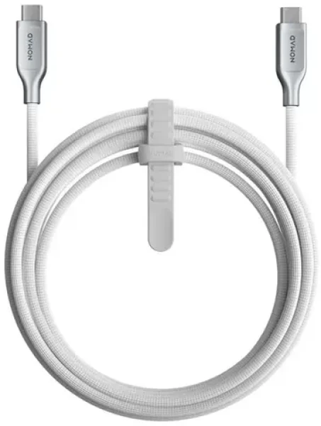 Nomad Kevlar Pletený Kabel USB-C (M) - USB-C (M) 240W 3.0m bílá (NM014681858)