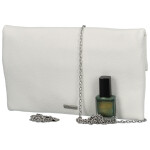 Módní dámská koženková plesová kabelka Trifa, bílá