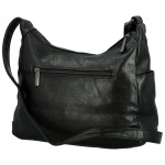 Trendy dámská koženková crossbody kabelka Riva, černá
