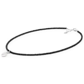 Korálkový náhrdelník Joana - keshi perla, spinel, stříbro 925/1000, 41 cm + 3 cm (prodloužení) Bílá
