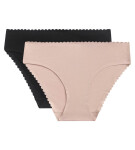 Dámské kalhotky 2 ks DIM BODY TOUCH MIDI BRIEF 2x - DIM - černá M