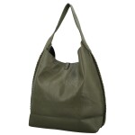 Trendy dámský koženkový set kabelek Lusiana, tmavě zelený