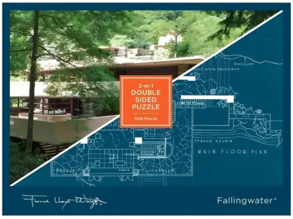 Galison Oboustranné puzzle Frank Lloyd Wright Fallingwater