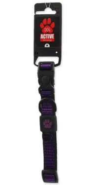 ACTIVE DOG Obojek Strong M fialový / Pro psy / Nylonový / 2x34-49 cm (0904-90547)