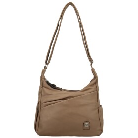 Stylová dámská koženková crossbody kabelka Arleta, béžová