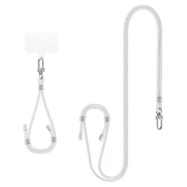 Spigen Universal Set 2 Cross Body Strap + Wrist Strap + ConTag2 pearl white (AFA08365)
