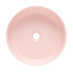 Umyvadlo na desku SAT Infinitio 39x39 cm růžová mat bez otvoru pro baterii SATINF3939PM SATINF3939PM