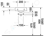 DURAVIT - Architec Umývátko 360x380 mm, bez přepadu, s otvorem pro baterii vlevo, bílá 0766350009