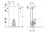 GEBERIT - Monolith Sanitární modul pro stojící WC, 101 cm, boční přívod vody, vzhled betonu 131.003.JV.5