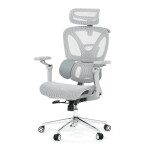 Kancelářská židle, synchronní mechanismus, šedá síťovina, KA-B2363 GREY