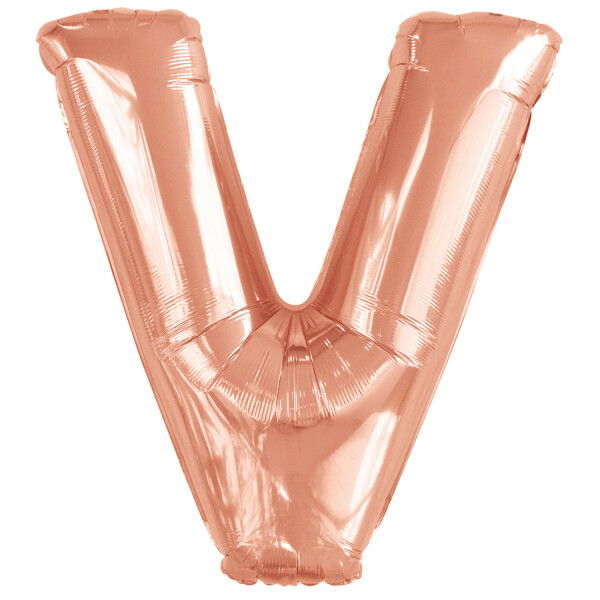 Písmeno V růžovo-zlaté foliový balónek 86 cm Amscan Písmeno V růžovo-zlaté foliový balónek 86 cm Amscan