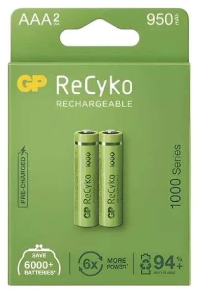 Emos GP ReCyko 1000 AAA (HR03) / Nabíjecí baterie / NiMH / 2 ks (B2111)
