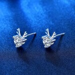 Royal Fashion stříbrné náušnice HA-XEZ006-SILVER-MOISSANITE