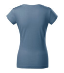 Fit V-neck tričko dámské denim M
