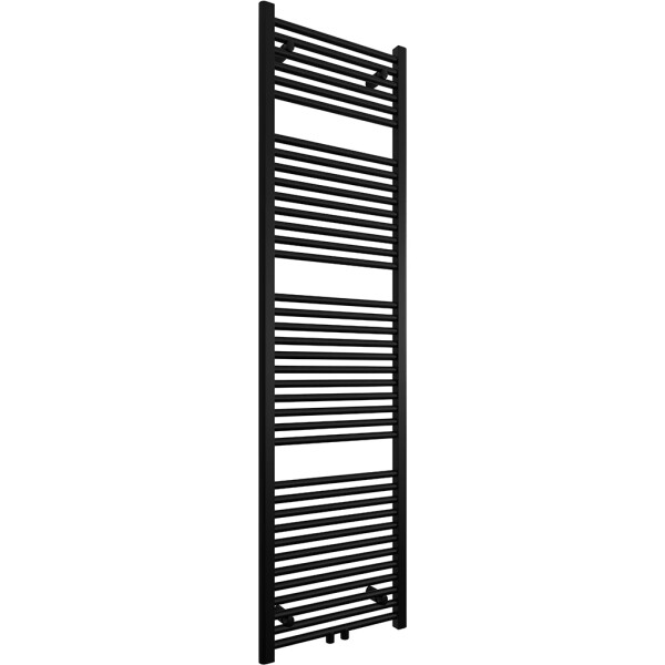 CERANO - Koupelnový radiátor Lincoln - středové připojení 50mm/boční - 559W - černá matná - 1800x500 mm CER-429574