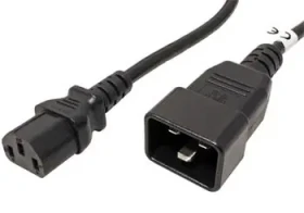 PremiumCord síťový propojovací kabel 230V - IEC 320 C13 - IEC 320 C20 - 1m černá / 230V / 10A (kpsb1)